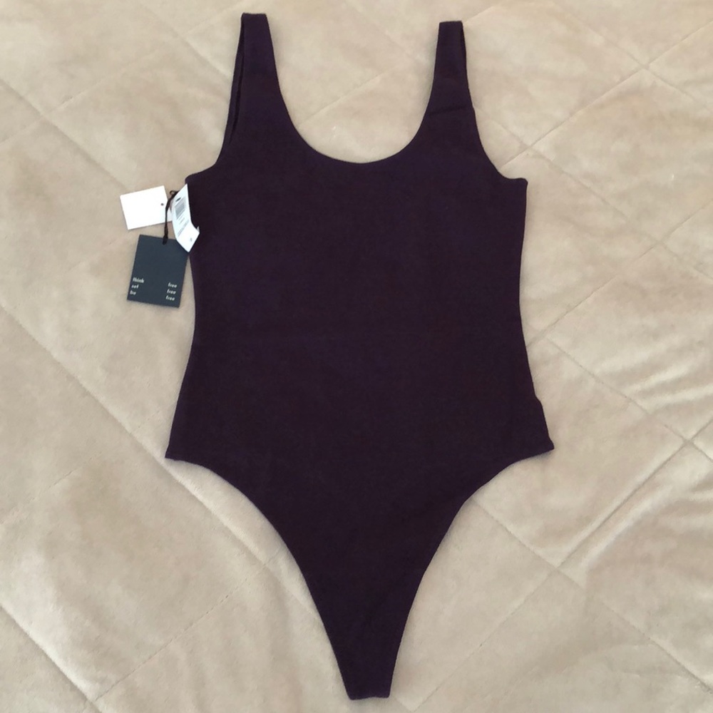 Aritzia Wilfred Free Leila Bodysuit in Purple Thistle - Picture 1 of 4